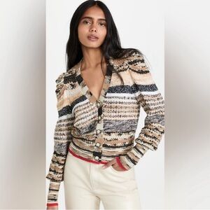 Veronica Beard Multicolor Striped Cardigan